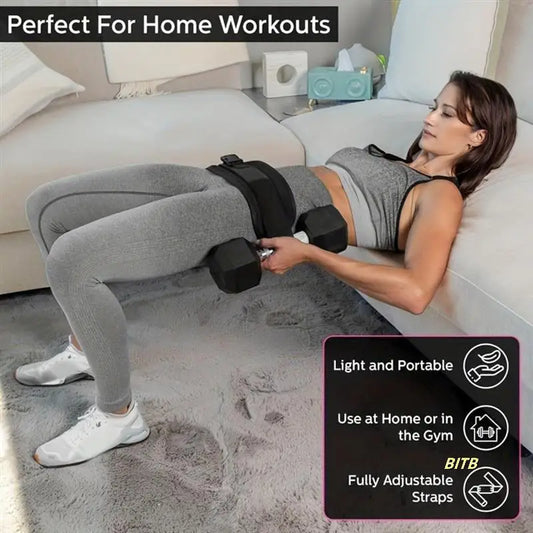 Hip Thrust Belt | Glute Trainer for Dumbbells – Adjustable