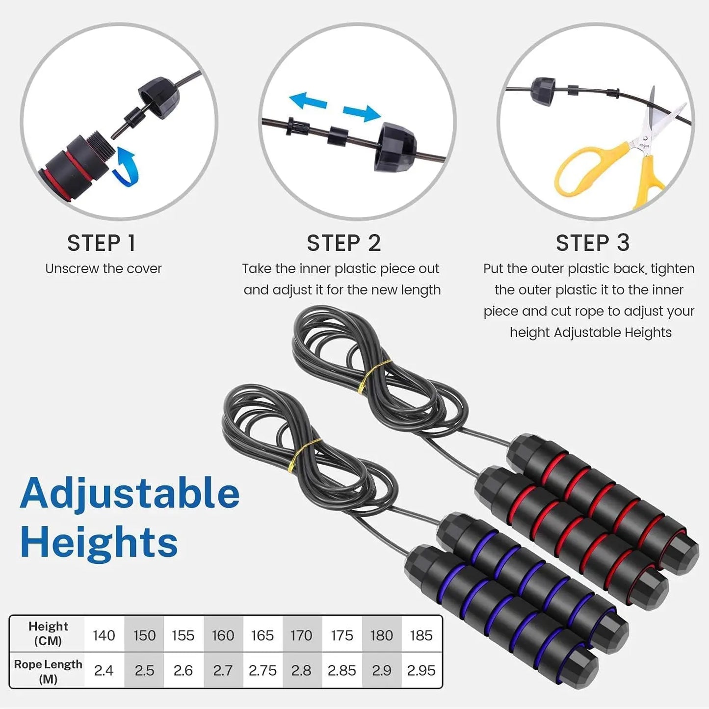 Speed Jump Rope | Adjustable Ball Bearing – 3 Styles