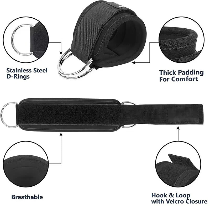 Resistance Band Set with Ankle Straps | Home Workout Kit