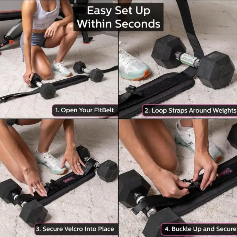 Hip Thrust Belt | Glute Trainer for Dumbbells – Adjustable