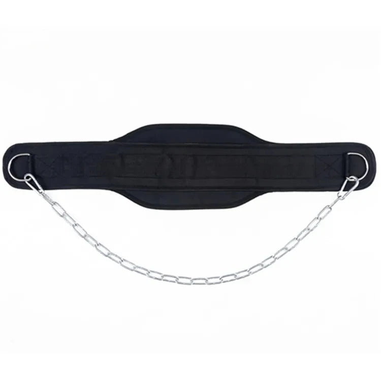 Weight Lifting Dip Belt | Neoprene Back Support – Chain Included