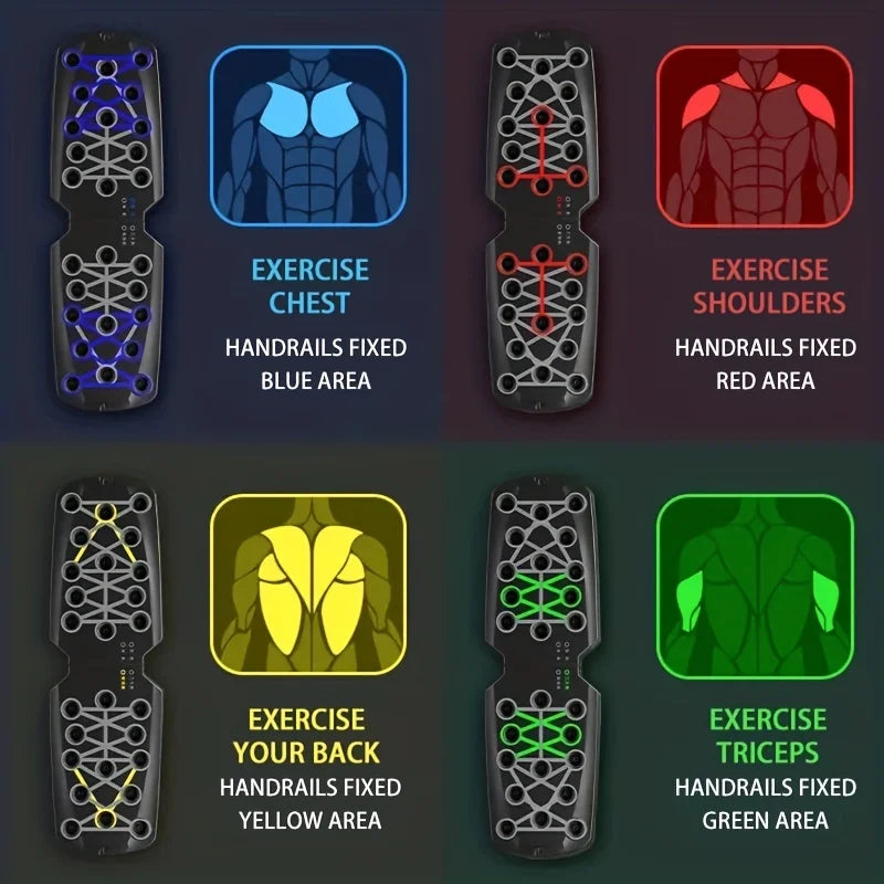 Silicone Push-Up Board | Multi-Color Foldable – 4 Options