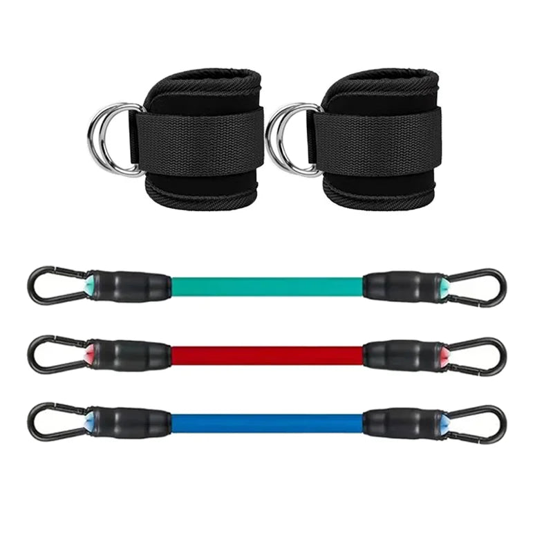 Resistance Band Set with Ankle Straps | Home Workout Kit
