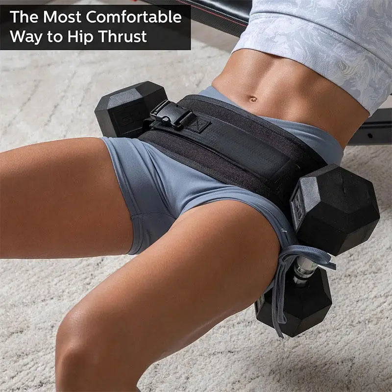 Hip Thrust Belt | Glute Trainer for Dumbbells – Adjustable