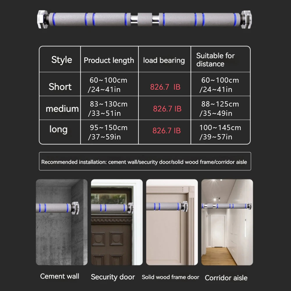 Door Pull-Up Bar | Adjustable Chin-Up – No Drill