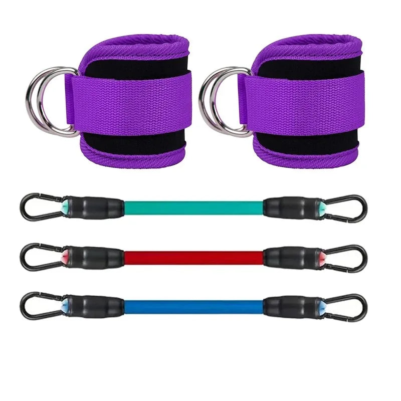 Resistance Band Set with Ankle Straps | Home Workout Kit